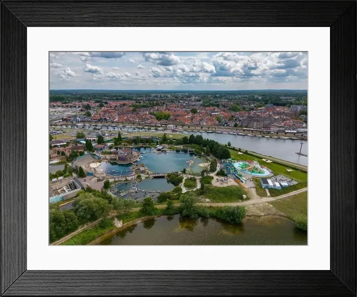Framed Print : Aerial drone photo of the dolfinarium in Harderwijk, the Netherlands Framed Print : Aerial drone photo of the dolfinarium in Harderwijk, the Netherlands