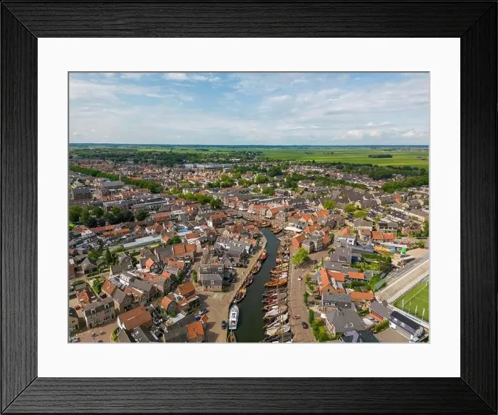 Framed Print : Aerial drone photo of Bunschoten and Spakenburg in the Netherlands Framed Print : Aerial drone photo of Bunschoten and Spakenburg in the Netherlands