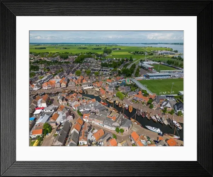 Framed Print : Aerial drone photo of Bunschoten and Spakenburg in the Netherlands Framed Print : Aerial drone photo of Bunschoten and Spakenburg in the Netherlands
