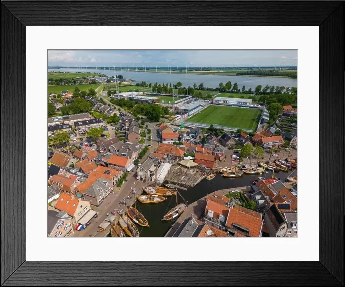Framed Print : Aerial drone photo of Bunschoten and Spakenburg in the Netherlands Framed Print : Aerial drone photo of Bunschoten and Spakenburg in the Netherlands