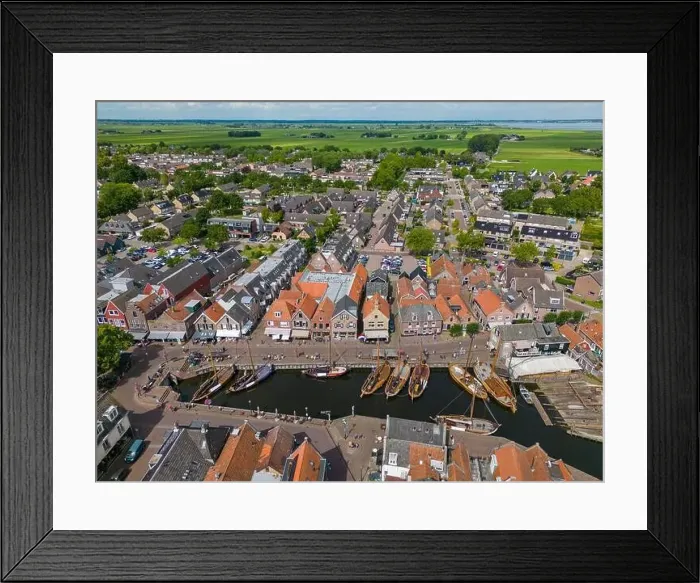 Framed Print : Aerial drone photo of Bunschoten and Spakenburg in the Netherlands Framed Print : Aerial drone photo of Bunschoten and Spakenburg in the Netherlands
