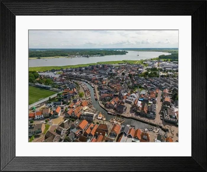 Framed Print : Aerial drone photo of Bunschoten and Spakenburg in the Netherlands Framed Print : Aerial drone photo of Bunschoten and Spakenburg in the Netherlands