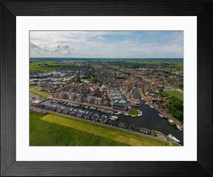 Framed Print : Aerial drone photo of Bunschoten and Spakenburg in the Netherlands Framed Print : Aerial drone photo of Bunschoten and Spakenburg in the Netherlands