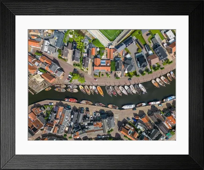 Framed Print : Aerial drone photo of Bunschoten and Spakenburg in the Netherlands Framed Print : Aerial drone photo of Bunschoten and Spakenburg in the Netherlands