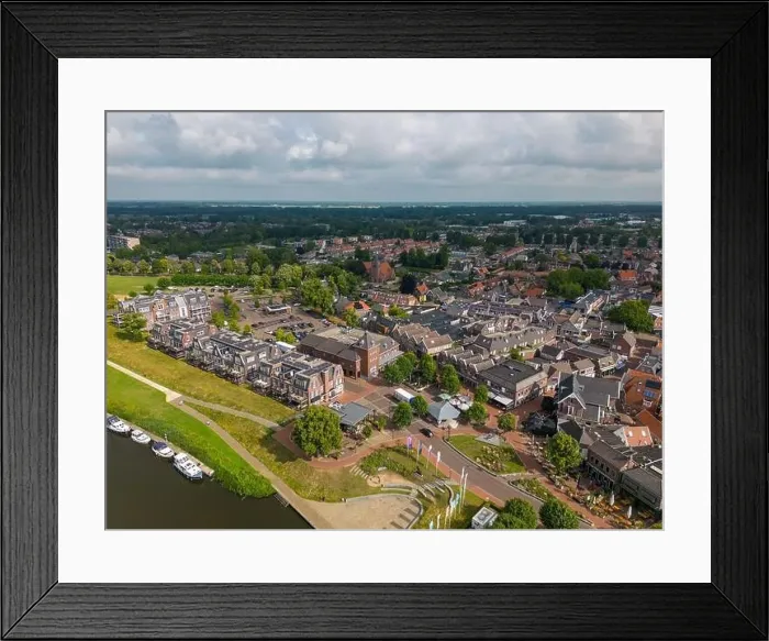 Framed Print : Aerial drone photo of the dutch town Ommen in Overijssel, the Netherlands Framed Print : Aerial drone photo of the dutch town Ommen in Overijssel, the Netherlands
