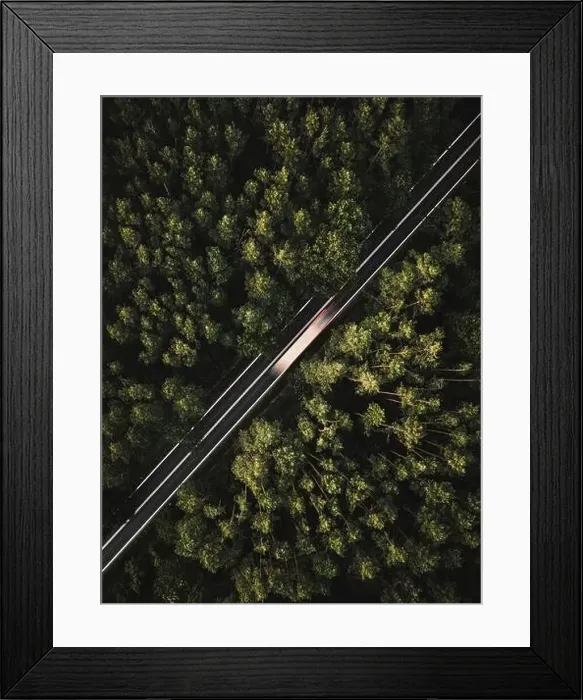Framed Print : Aerial View of The Forest Road Framed Print : Aerial View of The Forest Road