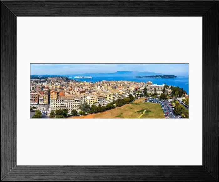 Framed Print : Panoramic view of Kerkyra, capital of Corfu island Framed Print : Panoramic view of Kerkyra, capital of Corfu island