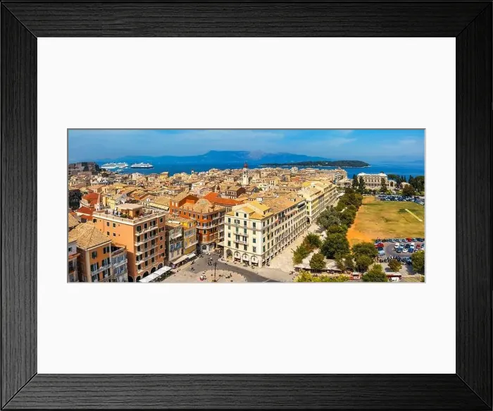 Framed Print : Panoramic view of Kerkyra, capital of Corfu island Framed Print : Panoramic view of Kerkyra, capital of Corfu island
