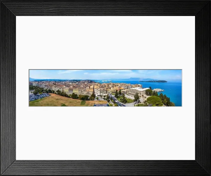 Framed Print : Panoramic view of Kerkyra, capital of Corfu island Framed Print : Panoramic view of Kerkyra, capital of Corfu island