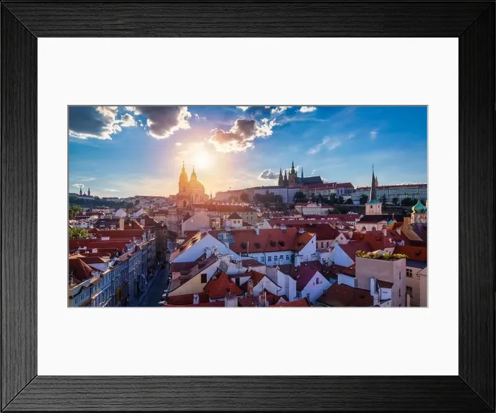 Framed Print : St. Vitus Cathedral, Prague Castle and Lesser Town panorama Framed Print : St. Vitus Cathedral, Prague Castle and Lesser Town panorama