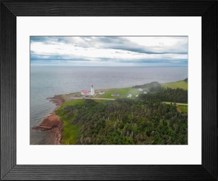 Framed Print : Prince Edward Island, the East Point Lighthouse aerial view Framed Print : Prince Edward Island, the East Point Lighthouse aerial view