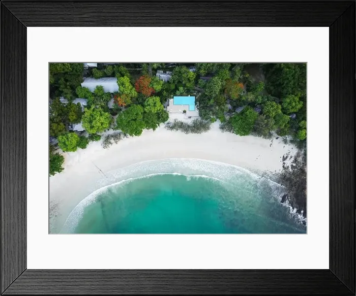 Framed Print : aerial photograpahy of seascape top view of Ko Samet island on sunny day Framed Print : aerial photograpahy of seascape top view of Ko Samet island on sunny day