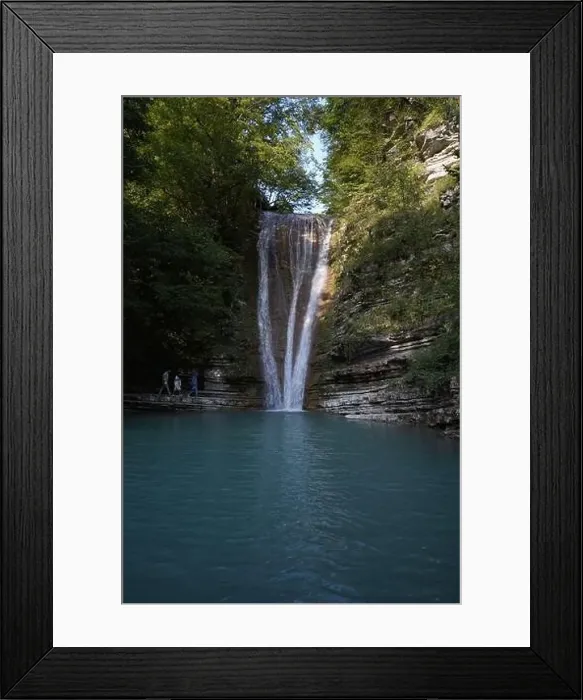 Framed Print : aerial view the waterfall Framed Print : aerial view the waterfall