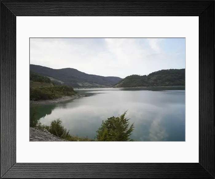 Framed Print : Aerial view od huge river and dam, barrage Framed Print : Aerial view od huge river and dam, barrage
