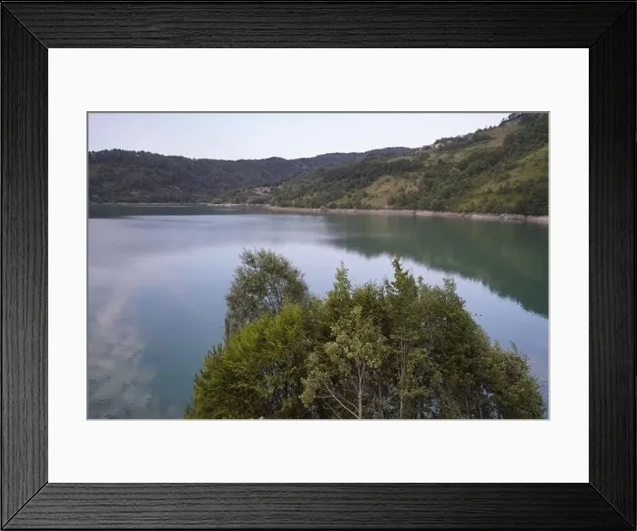 Framed Print : Aerial view od huge river and dam, barrage Framed Print : Aerial view od huge river and dam, barrage