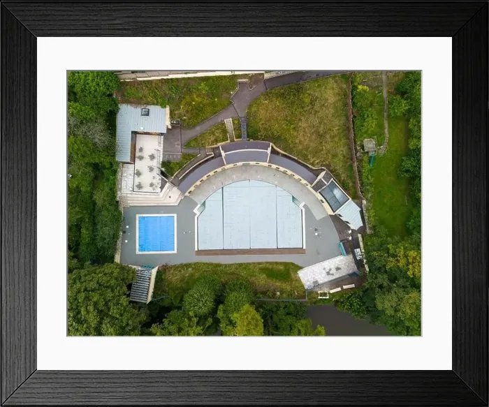 Framed Print : Aerial Drone View over the Grade II-listed Georgian Cleveland Pools Framed Print : Aerial Drone View over the Grade II-listed Georgian Cleveland Pools