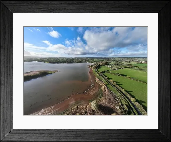 Framed Print : Aerial Drone view over Chew Valley Lake Framed Print : Aerial Drone view over Chew Valley Lake
