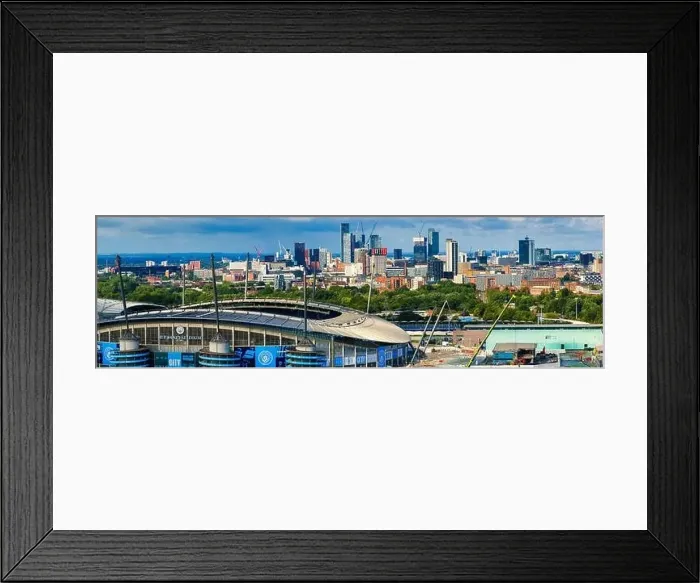 Framed Print : Etihad Stadium, Manchester City Panoramic View Framed Print : Etihad Stadium, Manchester City Panoramic View