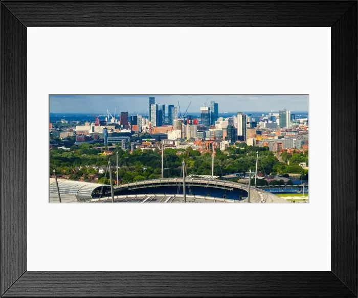 Framed Print : Etihad Stadium, Manchester City Panoramic View Framed Print : Etihad Stadium, Manchester City Panoramic View