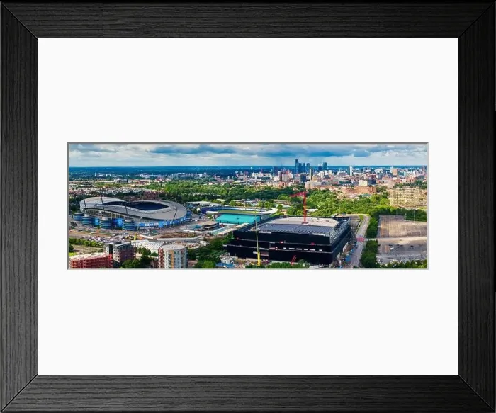 Framed Print : Etihad Stadium, Manchester City Panoramic View Framed Print : Etihad Stadium, Manchester City Panoramic View