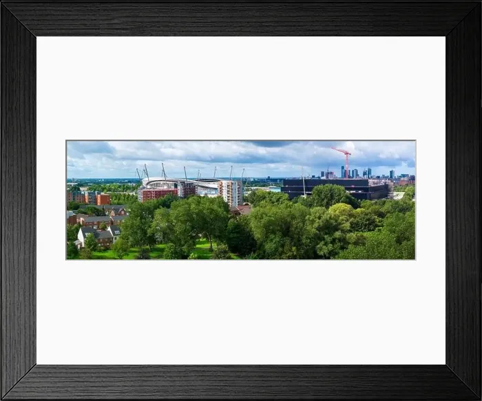 Framed Print : Etihad Stadium, Manchester City Panoramic View Framed Print : Etihad Stadium, Manchester City Panoramic View