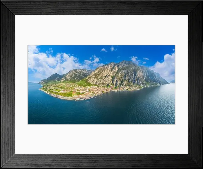 Framed Print : Landscape with Limone sul Garda town, Garda Lake, Italy Framed Print : Landscape with Limone sul Garda town, Garda Lake, Italy