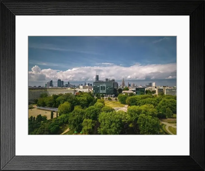 Framed Print : Warsaw, drone, bird view, aerial Framed Print : Warsaw, drone, bird view, aerial