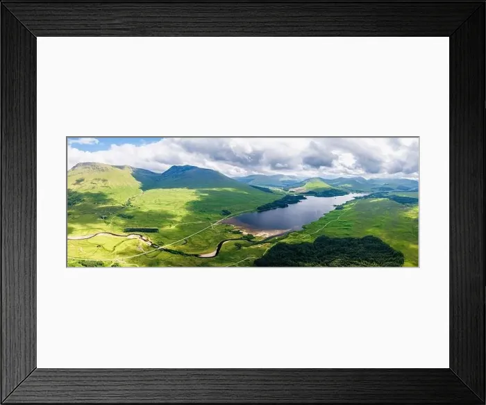 Framed Print : Loch Tulla and Beinn Dorain from a drone, Glen Coe, Highlands, Scotland, UK Framed Print : Loch Tulla and Beinn Dorain from a drone, Glen Coe, Highlands, Scotland, UK