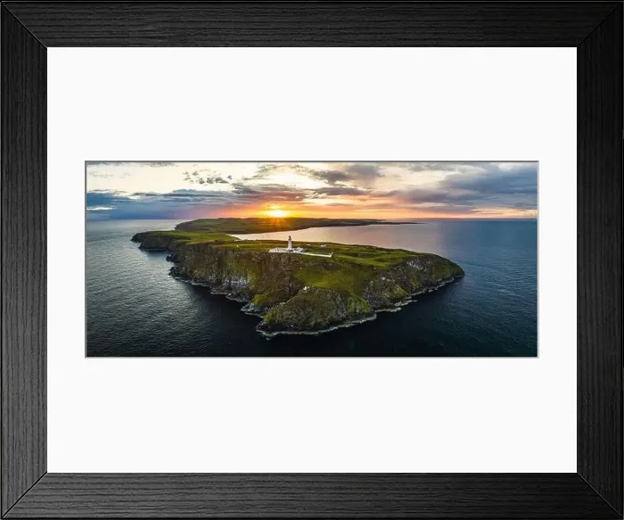 Framed Print : Sunset over Mull of Galloway Lighthouse from a drone, Mainland Scotland, UK Framed Print : Sunset over Mull of Galloway Lighthouse from a drone, Mainland Scotland, UK
