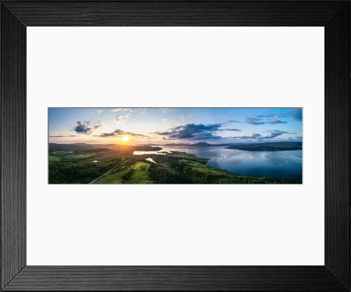 Framed Print : Sunset over Tobermory from a drone, Isle of Mull, Scotland, UK Framed Print : Sunset over Tobermory from a drone, Isle of Mull, Scotland, UK
