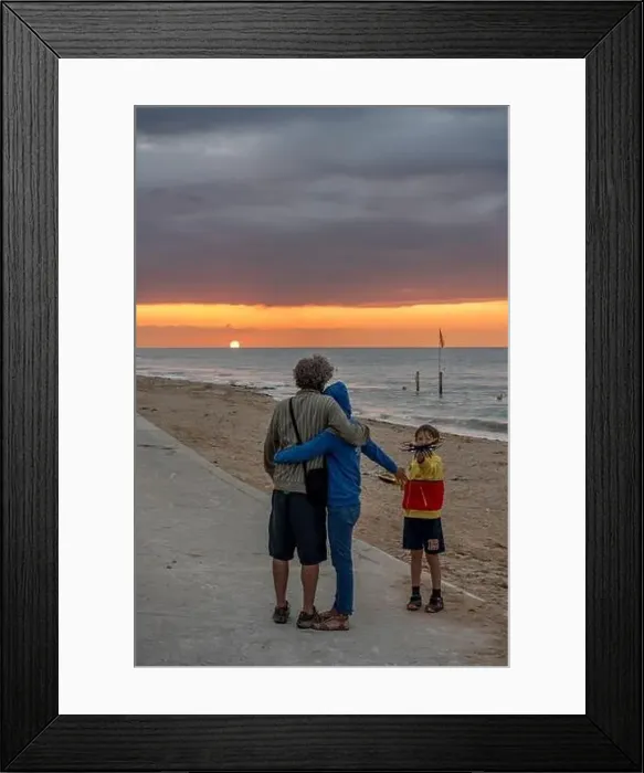 Framed Print : Langrune-Sur-Mer, France - 07 16 20231: View of the sea Framed Print : Langrune-Sur-Mer, France - 07 16 20231: View of the sea
