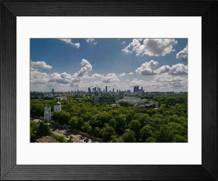 Framed Print : Warsaw, drone, bird view, aerial Framed Print : Warsaw, drone, bird view, aerial
