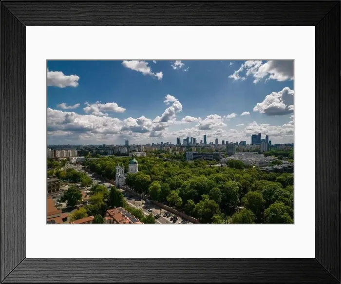 Framed Print : Warsaw, drone, bird view, aerial Framed Print : Warsaw, drone, bird view, aerial