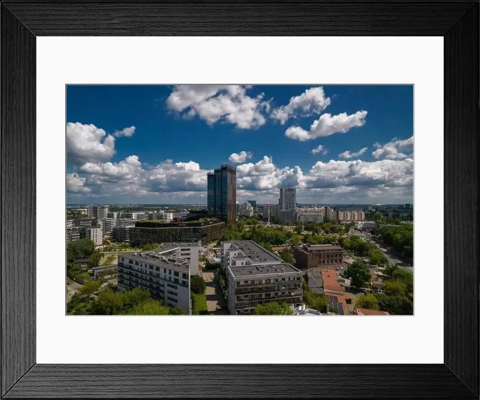 Framed Print : Warsaw, drone, bird view, aerial Framed Print : Warsaw, drone, bird view, aerial