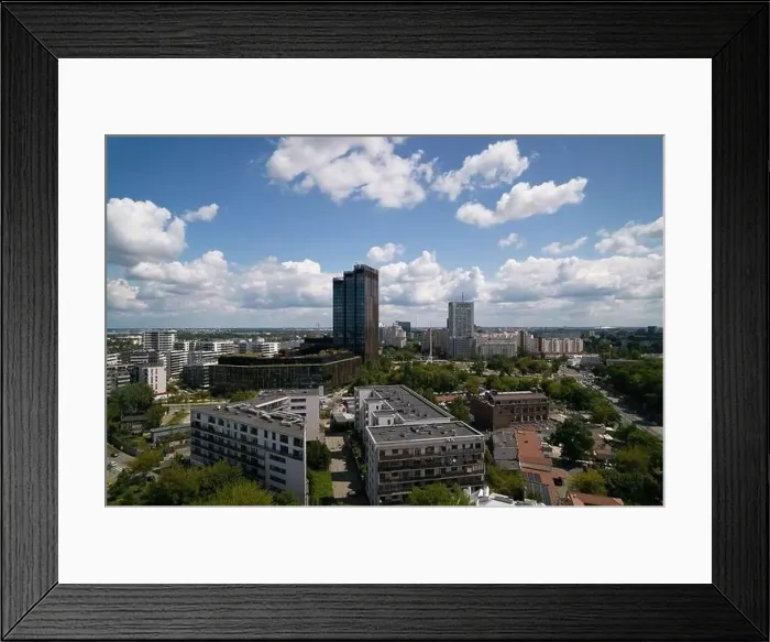 Framed Print : Warsaw, drone, bird view, aerial Framed Print : Warsaw, drone, bird view, aerial