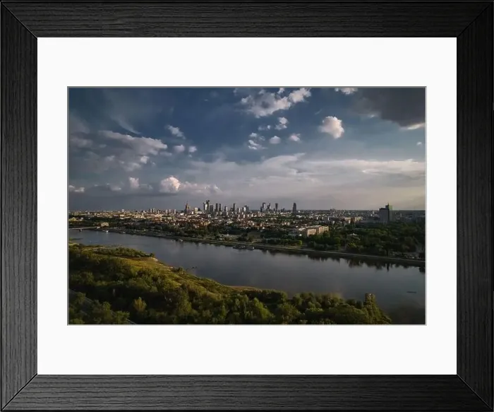 Framed Print : Warsaw, drone, bird view, aerial Framed Print : Warsaw, drone, bird view, aerial