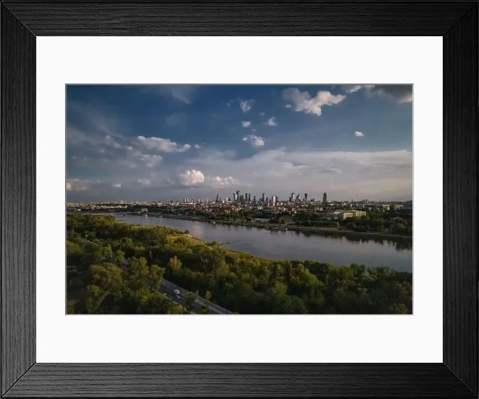 Framed Print : Warsaw, drone, bird view, aerial Framed Print : Warsaw, drone, bird view, aerial