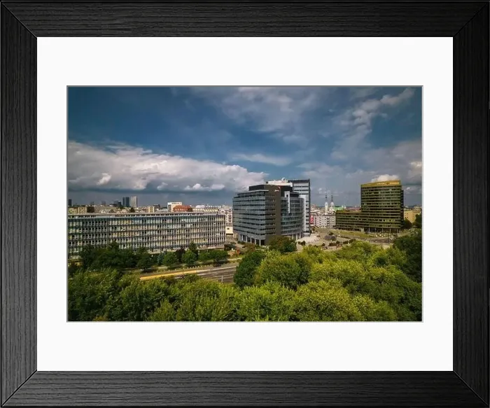 Framed Print : Warsaw, drone, bird view, aerial Framed Print : Warsaw, drone, bird view, aerial