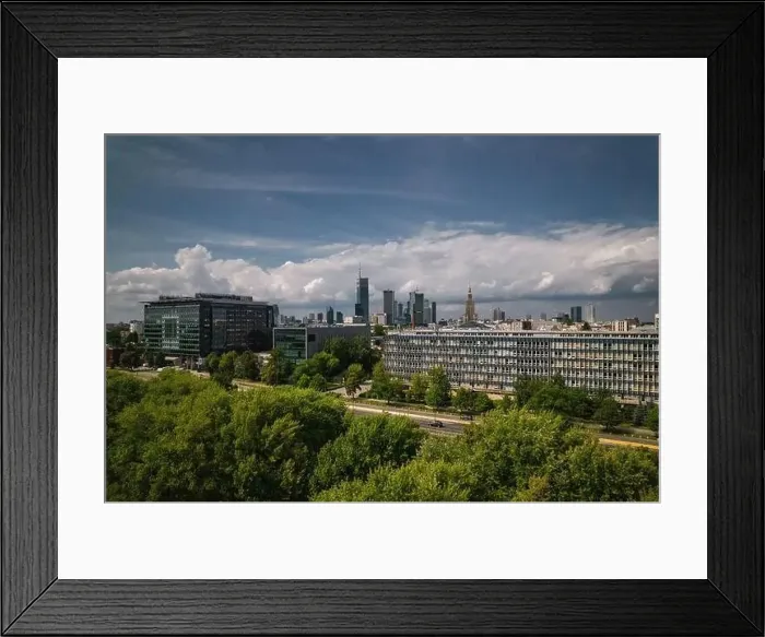 Framed Print : Warsaw, drone, bird view, aerial Framed Print : Warsaw, drone, bird view, aerial