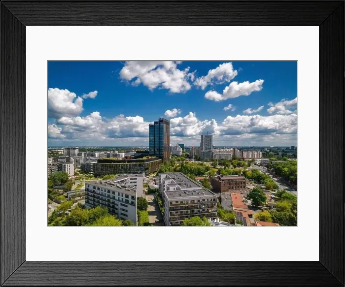 Framed Print : Warsaw, drone, bird view, aerial Framed Print : Warsaw, drone, bird view, aerial