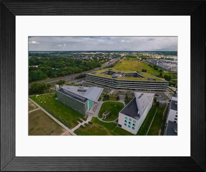 Framed Print : Warsaw, drone, bird view, aerial Framed Print : Warsaw, drone, bird view, aerial