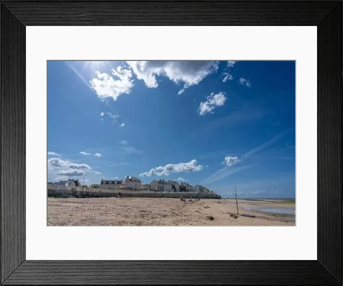 Framed Print : View of the sea and the jetty from the beach at sunset Framed Print : View of the sea and the jetty from the beach at sunset