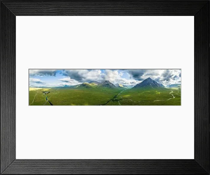 Framed Print : Rannoch Moor and Mountains around Buachaille Etive Mòr from a drone Framed Print : Rannoch Moor and Mountains around Buachaille Etive Mòr from a drone