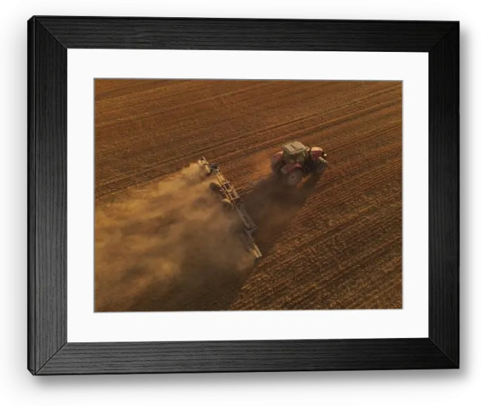 Framed Print : A Massey Ferguson Tractor, seen from above Framed Print : A Massey Ferguson Tractor, seen from above