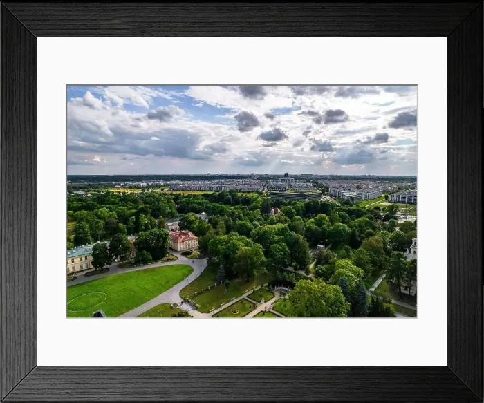 Framed Print : Warsaw, drone, bird view, aerial Framed Print : Warsaw, drone, bird view, aerial