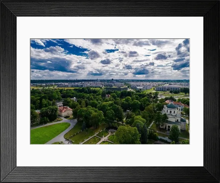 Framed Print : Warsaw, drone, bird view, aerial Framed Print : Warsaw, drone, bird view, aerial