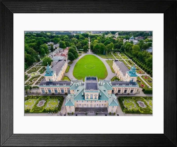 Framed Print : Warsaw, drone, bird view, aerial