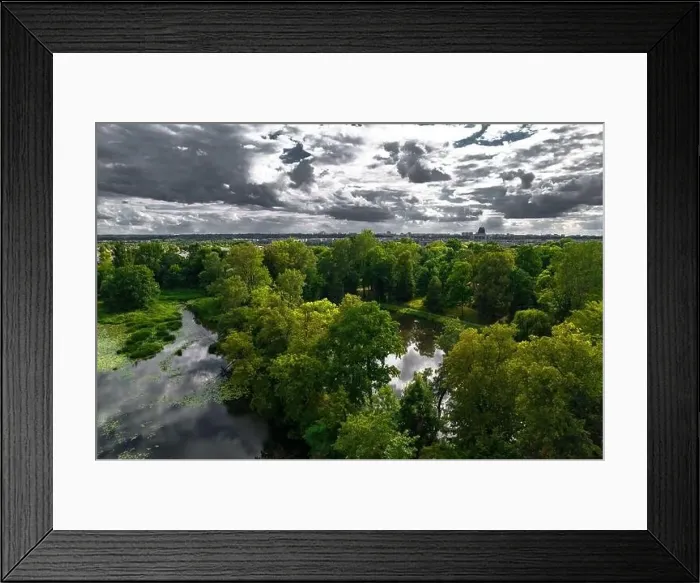 Framed Print : Warsaw, drone, bird view, aerial Framed Print : Warsaw, drone, bird view, aerial