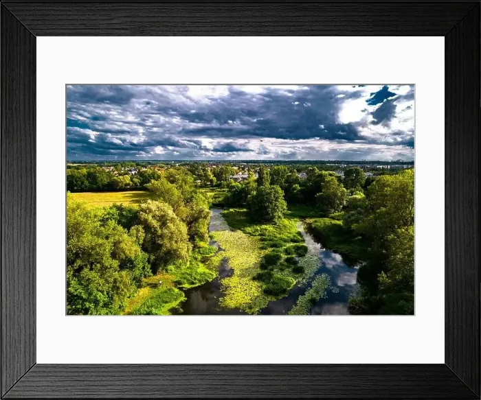Framed Print : Warsaw, drone, bird view, aerial Framed Print : Warsaw, drone, bird view, aerial