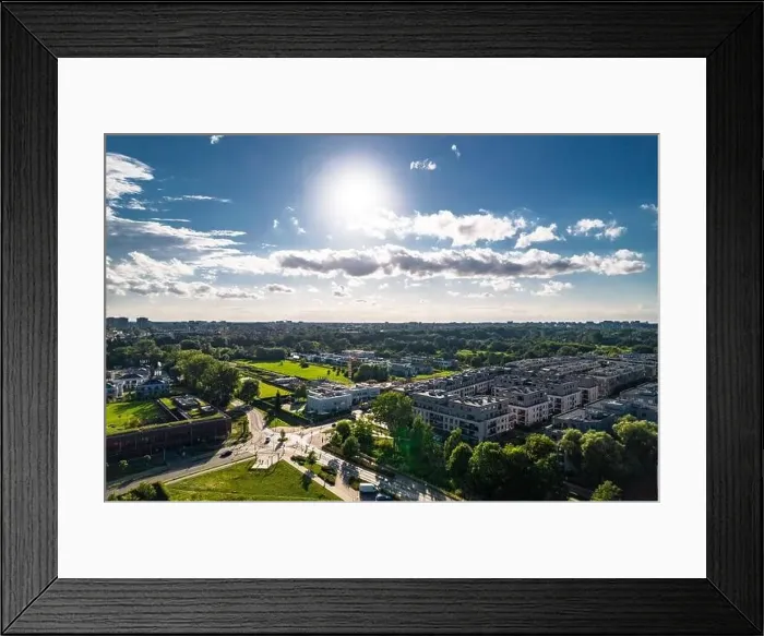 Framed Print : Warsaw, drone, bird view, aerial Framed Print : Warsaw, drone, bird view, aerial